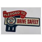 Purol Pep Oil Drive Safely License Plate Topper