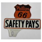 Phillips 66 Safety Pays License Plate Topper