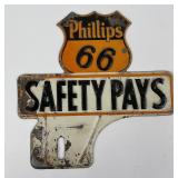 Phillips 66 Safety Pays License Plate Topper