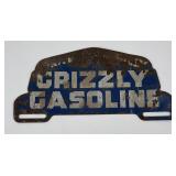 Rare Montana Grizzly Gasoline License Plate Topper