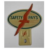 Fleet Wing Safety Pays License Plate Topper