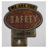 Pennzoil Safety License Plate Topper