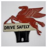 Mobil Oil Drive Safely License Plate Topper