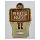 Enarco White Rose Motor Oil License Plate Topper