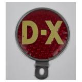 D-X Circle License Plate Topper