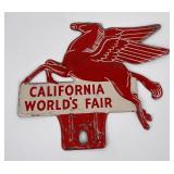 Mobil California Worlds Fair License Plate Topper