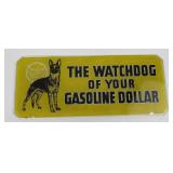 Wayne Watchdog Gas Pump Glass Sign