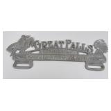 Great Falls Montana License Plate Topper