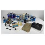 Large Group of Ford Oil Cans and Accessories