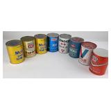 Lot of Oil Cans Mobil Conoco Kendall Phillips 66