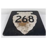 Antique Arrowhead Montana Highway 286 Road Sign