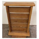 Oak and Plexiglass Swivel Display Case