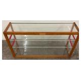 Antique Wood Counter Top Display Cabinet