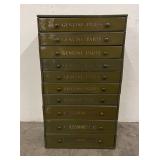Antique Service Station Carter Carburetor Cabinet