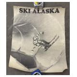 Vintage Gene Hinrichs Ski Alaska Poster