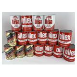 Lot of Oil Cans Texaco Oilex Ford