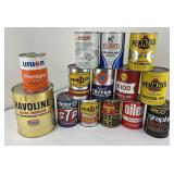 Lot of Oil Cans Husky Shell Pennzoil Union 76