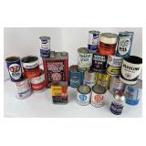 Lot of Oil Cans Havoline Union 76 Gulf Mobil