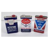 Lot of Oil Cans Atlas Keystone Royaltone