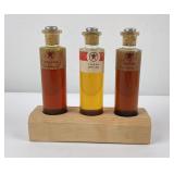 Set of Texaco Oil Sample Bottles