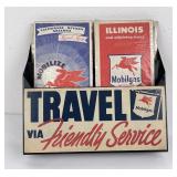Mobil Oil Mobilgas Travel Map Display Rack