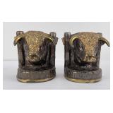 Dodge Gladys Brown Steer Bull Bookends