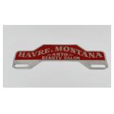 Havre Montana Beauty Salon License Plate Topper
