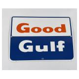 Good Gulf Oil Gas Pump Plate Sign Porcelain