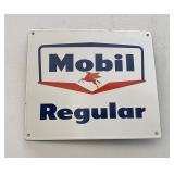 Mobil Regular Porcelain Gas Pump Plate Sign