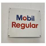 Mobil Regular Porcelain Gas Pump Plate Sign