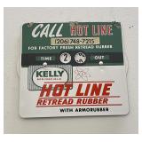 Kelly Springfield Retread Rubber Hot Line Sign