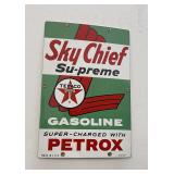 Texaco Sky Chief Petrox Porcelain Sign