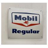 Mobil Regular Porcelain Gas Pump Plate Sign