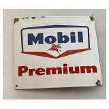 Mobil Premium Porcelain Pump Plate Sign