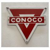 Conoco Porcelain Gas Pump Plate Sign