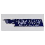 Wilsall Montana Gateway Ford Finger Sign