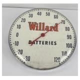 Willard Batteries Bubble Advertising Thermometer