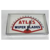 Atlas Wipers Glass Advertising Thermometer