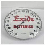 Exide Glass Bubble Advertising Thermometer