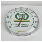 Quaker State Glass Bubble Advertising Thermometer