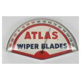 Atlas Wipers Glass Advertising Thermometer