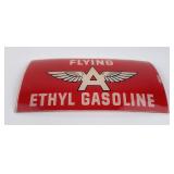 Flying A Ethyl Gasoline Glass Gas Pump Sign