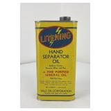 Litening Gasoline Montana Yale Oil Tin Can