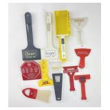 Lot of Advertising Service Station Ice Scrapers