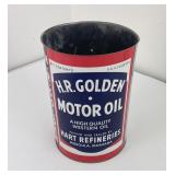 H.R. Golden Motor Oil 5qt Missoula Montana Can
