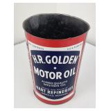 H.R. Golden Motor Oil 5qt Missoula Montana Can