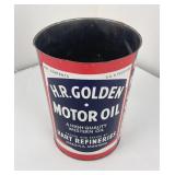 H.R. Golden Motor Oil 5qt Missoula Montana Can