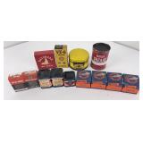 Lot of Oil Cans Service Station Car Parts