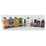 Lot of Oil Cans Bottles Keystone Shell Serco