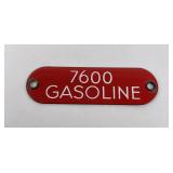 7600 Gasoline Porcelain Gas Pump Plate